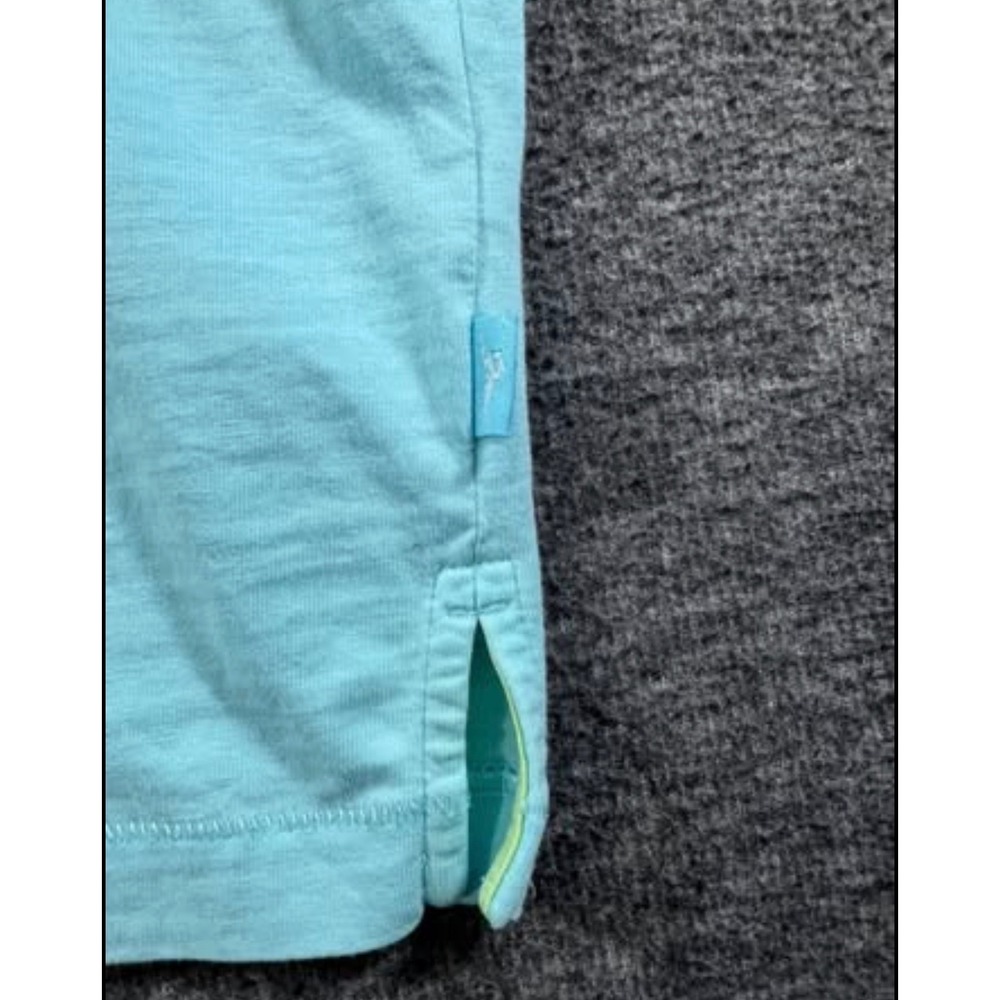 Tommy Bahama Relax Mens L Pima Cotton Short Sleeve Polo Shirt Aqua Blue Marlin - Picture 9 of 10